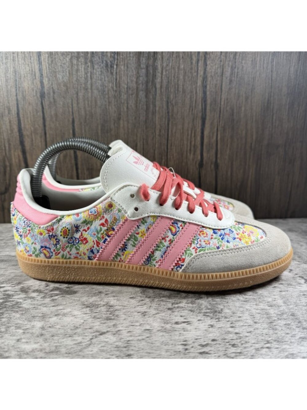 Adidas Samba X Liberty London Clear Pink Multiple Women Size 6 - Picture 3 of 10